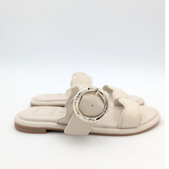 Dolce Vita Aperol Scalloped Slide Sandal Women's Slip-On Ivory Size US5.5 - Picture 3 of 7